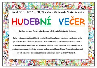 Hudební večer 10. 11. 2017