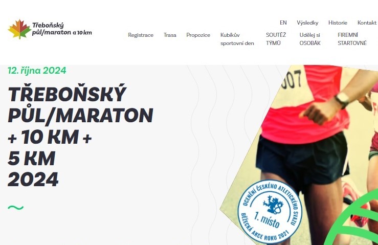 12.10. Třeboňský půl/maraton + 10 a 5 km 2024